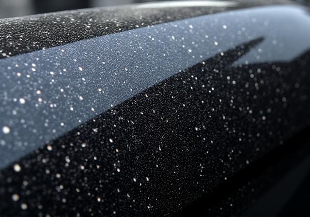 Car paint covered in fine scratches and swirl marks.